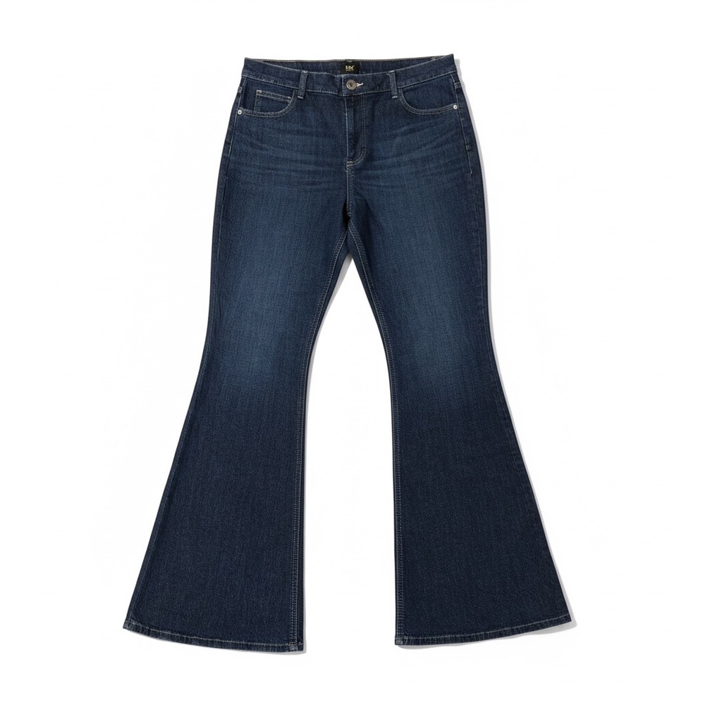 Lee Women's Dark Blue Flare Jeans - Picture 2 of 8